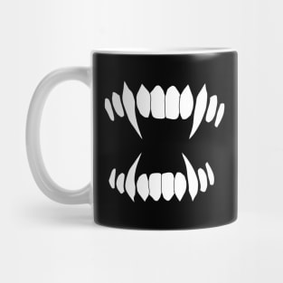 Cartoon monster sharp teeth fangs Mug